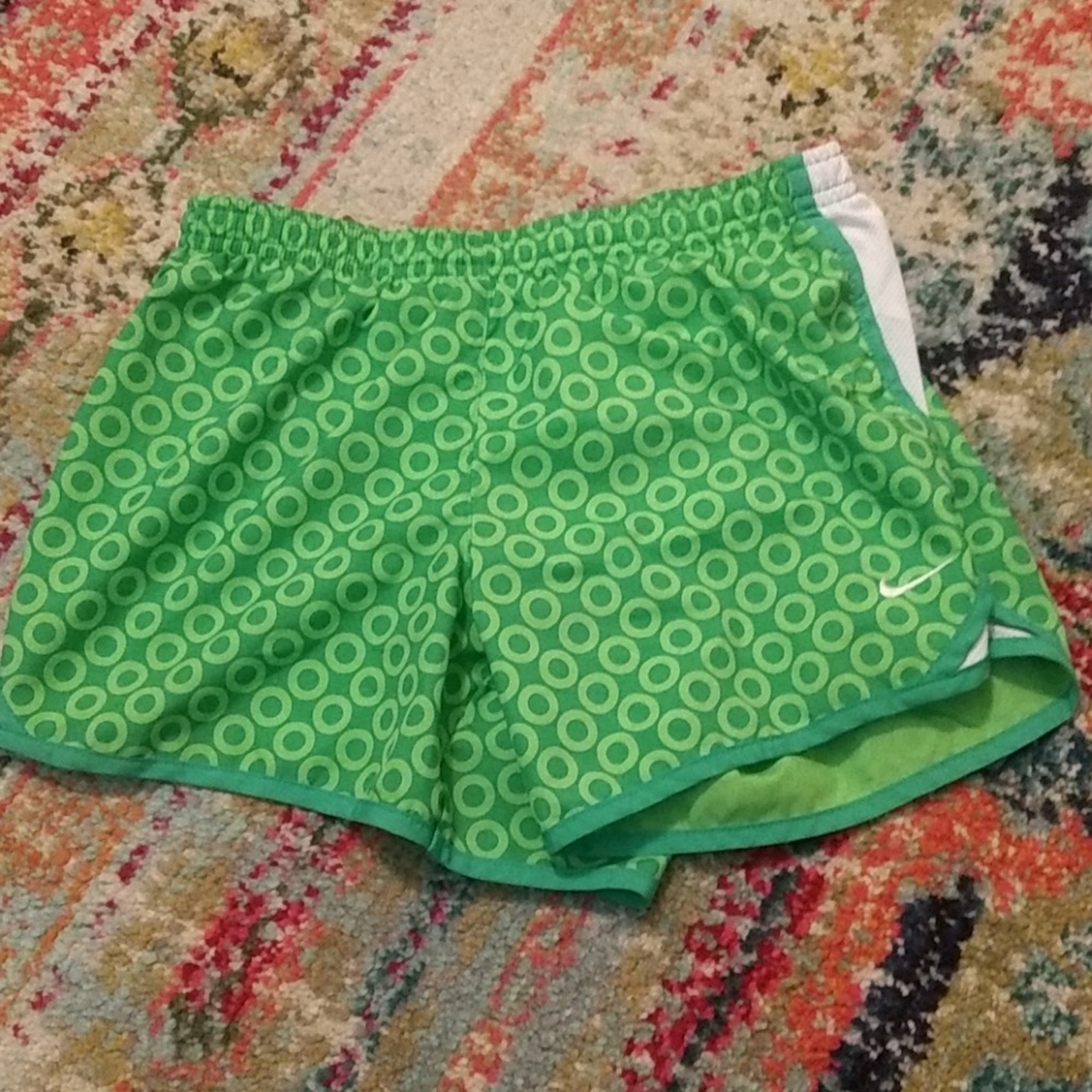 Green nike shorts
